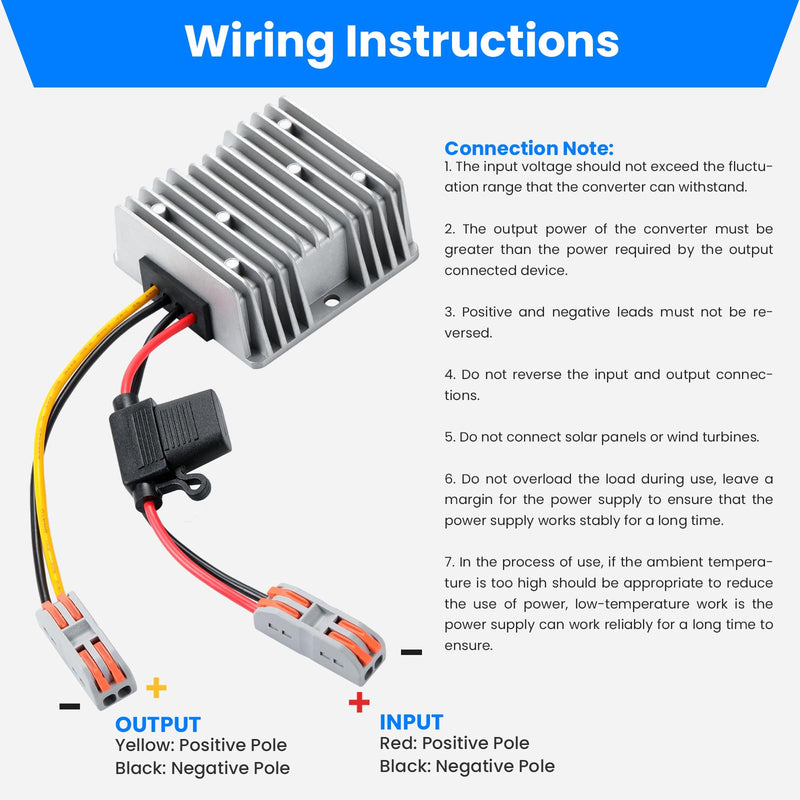 [AUSTRALIA] - 240W DC-DC Boost Converter, 12V/24V to 48V 5A Boost Transformer - Waterproof IP67,Suitable for Golf Carts, Solar Panels, Electric Scooters, Overload/Short Circuit Protection Grey-DC 12V to 48V5A 