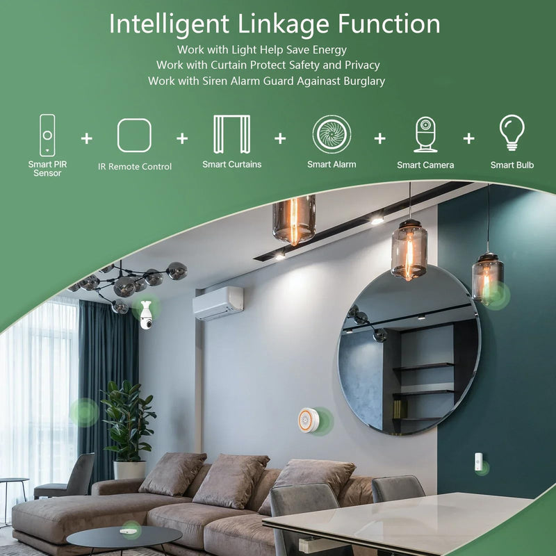 [AUSTRALIA] - WiFi Smart Motion Sensor: Wireless PIR Motion Detector for Home Security, Infrared Motion Sensor with App Notification Alert, Support Voice Command Via Alexa (1-Pack) 1-Pack 