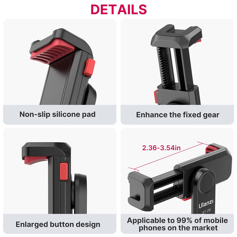 [AUSTRALIA] - Phone Tripod Mount Holder for iPhone - ULANZI ST-06S Camera Hot 2 Cold Shoe Phone Mount Compatible for iPhone Android Sony Canon DJI Ronin S/SC Zhiyun Gimbals 