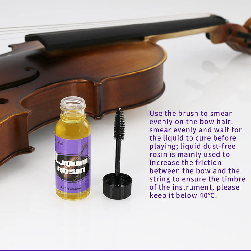 Danchet Violin Cleaner Care Cleaning Kit,Maintenance Kit,Beeswax,Liquid Rosin,Rosin Remover,String Oil,Polish,Violin Humidifier,Violin String Brush,Cleaning Clot.