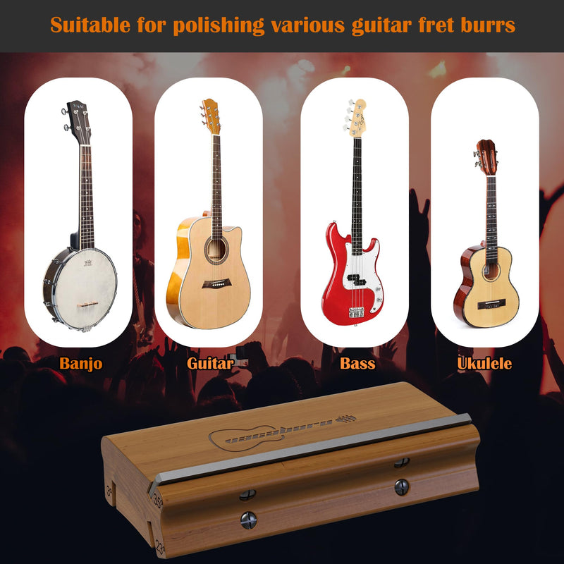 3/23/35 Degree Fret End Beveling File, 3 in 1 fret file - Guitar Bass Fret End Dressing, Guitar Fret Crowning End Bevel File Luthier Tools for Rounding, Shaping and Deburring Frets Sprouts