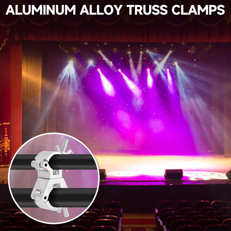Aluminum Alloy Stage Lighting Truss Clamps - Maximum Load 220 Lbs and Fits 0.98-1.18 Inches or 1.18-1.41 Inches OD Tubing - Swivel Double-Head Coupler Suitable for Stages/Djs/Speaker/Pubs 0.98-1.18Inch/1.18-1.41Inch