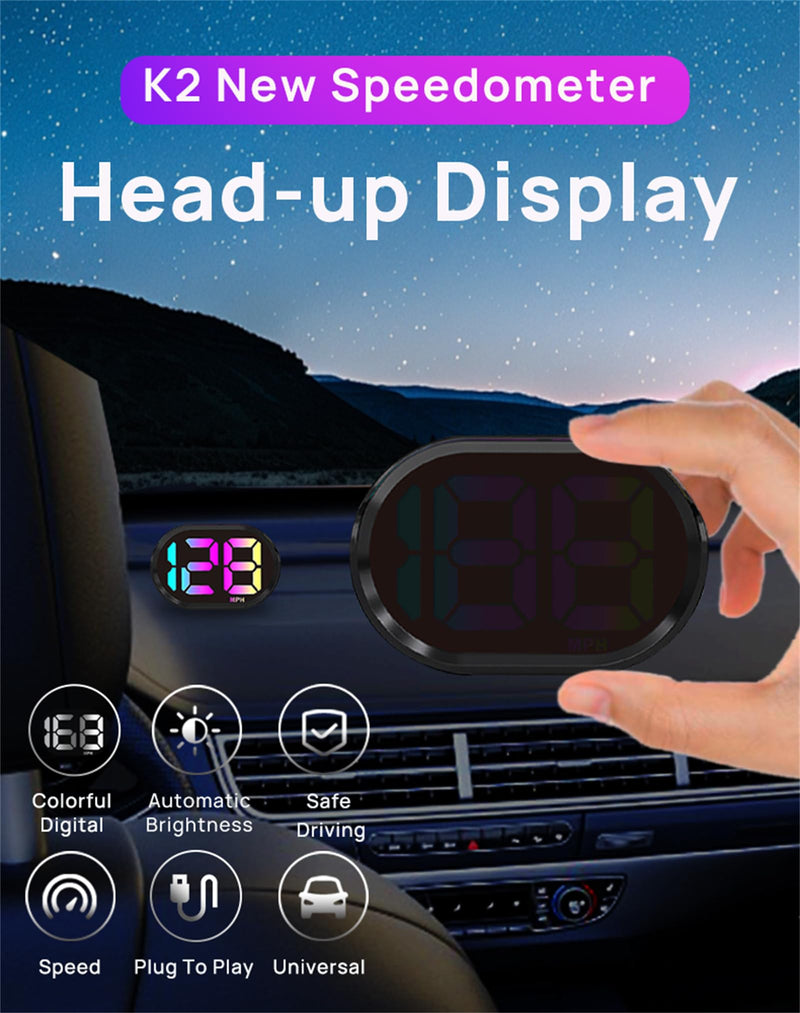 Digital Speedometer for Car,GPS Speedometer for Car,HUD Speedometer MPH,GPS Speedometer mph,USB Connect Plug and Play