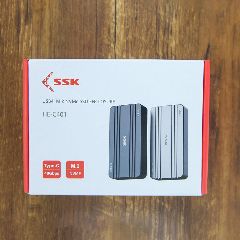 SSK M.2 SSD Enclosure 40Gbps, PCIe4 NVMe to USB4 NVMe Enclosure USB C Compatible with Thunderbolt, 2280/2260/2242/2230 SSD Case Adapter M-Key with LED Indicator Aluminum Alloy