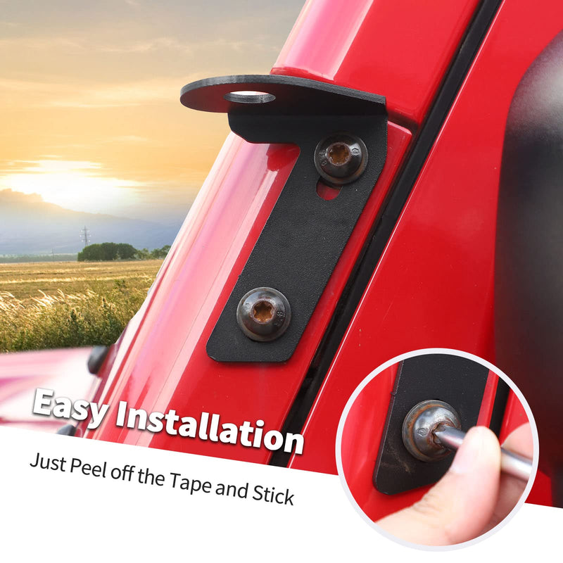 [AUSTRALIA] - A Pillar CB Antenna Mounting Bracket for Jeep Wrangler JK JKU 2007-2018, Driver's Side 