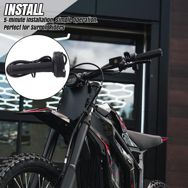 [AUSTRALIA] - Throttle Grip with Rolling Bearing for Surron Light Bee X/S & Segway X160/X260 Black 