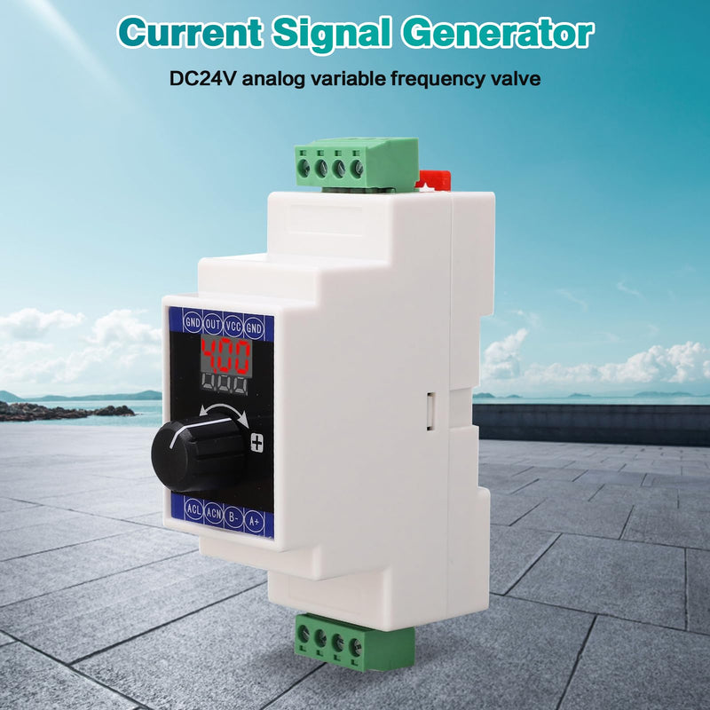 Jadeshay Current Signal Generator Digital Display 4‑20mA DC 24V Analog Simulator for Rail Installation Generator