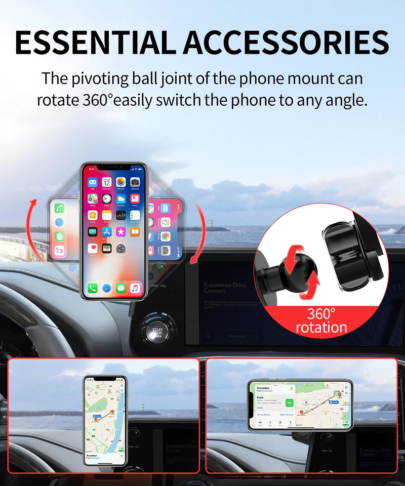 Car Phone Holder for Lexus LX600/LX700h 2022-2026 12.3"Screen Magsafe Mount | Magnetic Accessories Cell Phone Mount Clip Compatible with iPhone, 3D fit Stable Dashboard Navigation Bracket Cradle Stand for 2022-2025 LX600 (12.3 inch screen only)