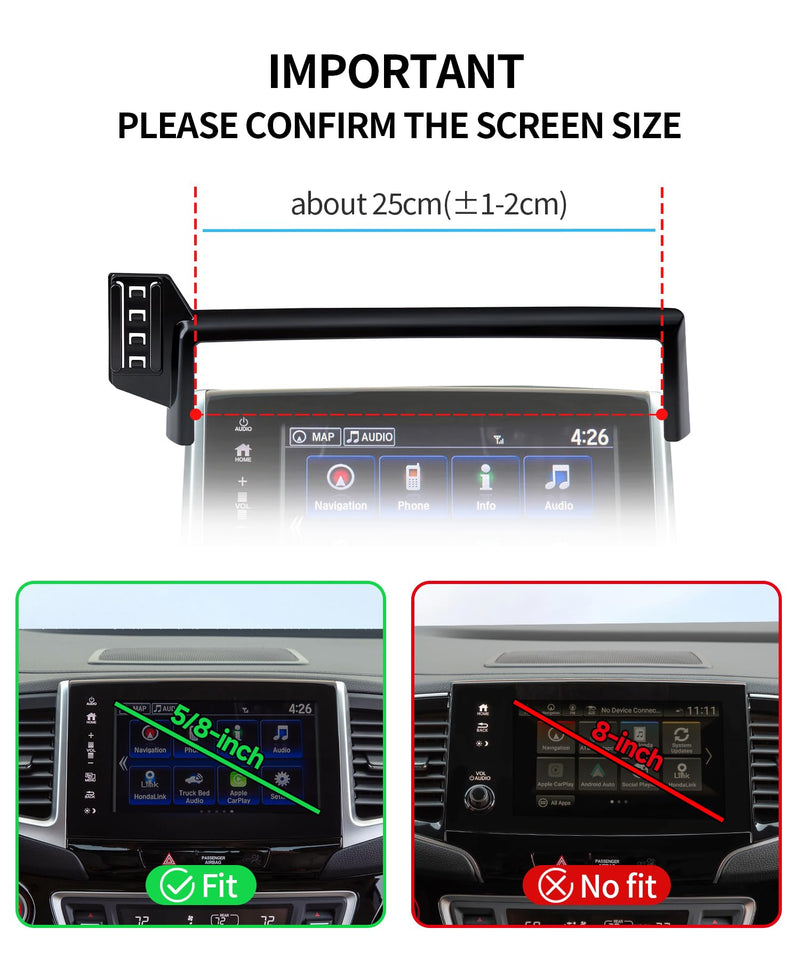 Car Phone Holder for Honda Pilot 2016-2020, Ridgeline 2017-2020 5/8" Screen | Honda Passport 2019-2020, Magsafe Accessories Magnetic Cell Phone Mount Clip Compatible with iPhone,3D fit Navigation Bracket Compatible with MagSafe