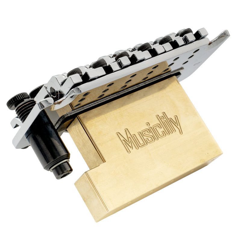 Musiclily Ultra Solid Fat Brass L Shape Tremolo Block for Floyd Rose Locking Tremolo Bridge, 37mm Tall 37mm Brass