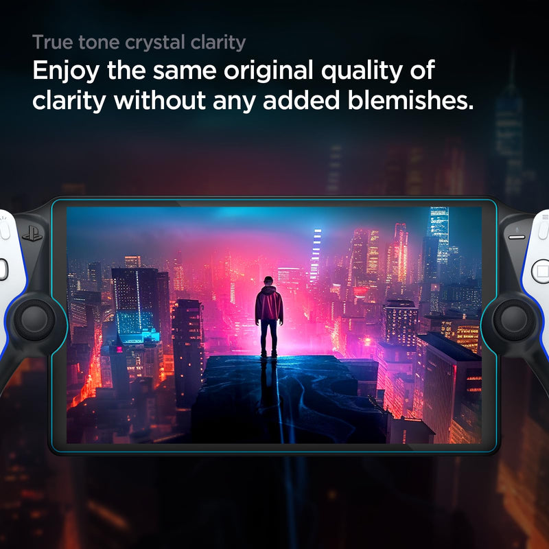 Spigen Tempered Glass Screen Protector [GlasTR EZ FIT] designed for PlayStation Portal Remote Player - 1 Pack