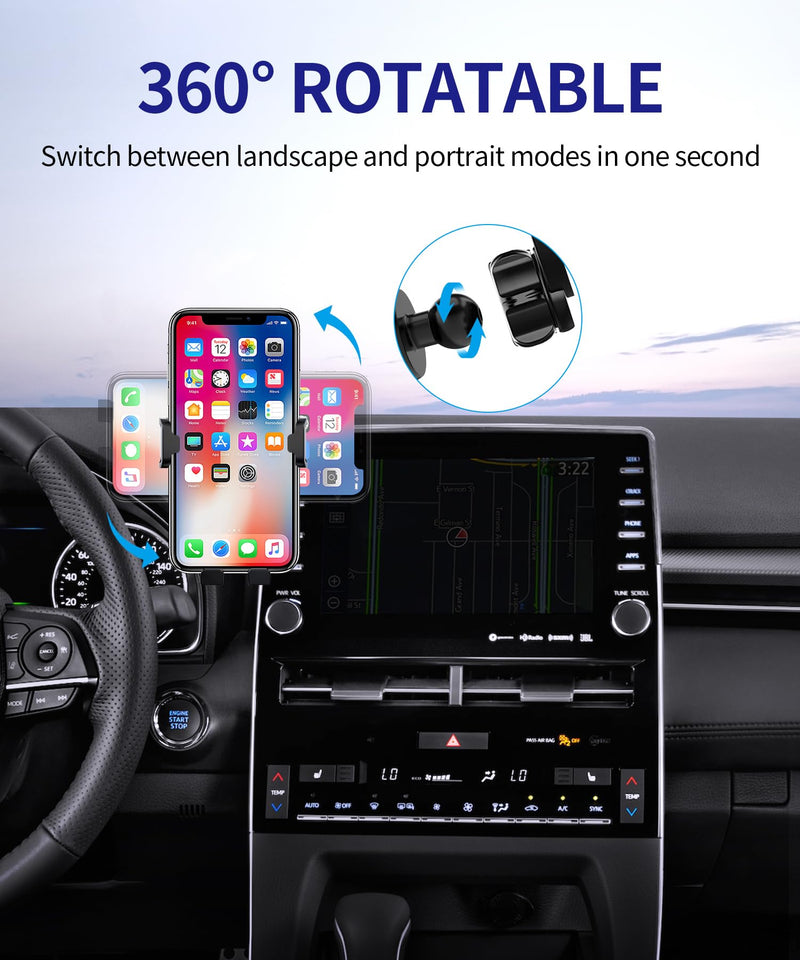 Auto Clamp Car Phone Holder for Toyota Avalon 2019-2022, 9" Screen Mount | Universal Mechanical Clip Cell Phone Mount Accessories Fit iPhone Android,Automobile Cradle GPS Dashboard Navigation Bracket