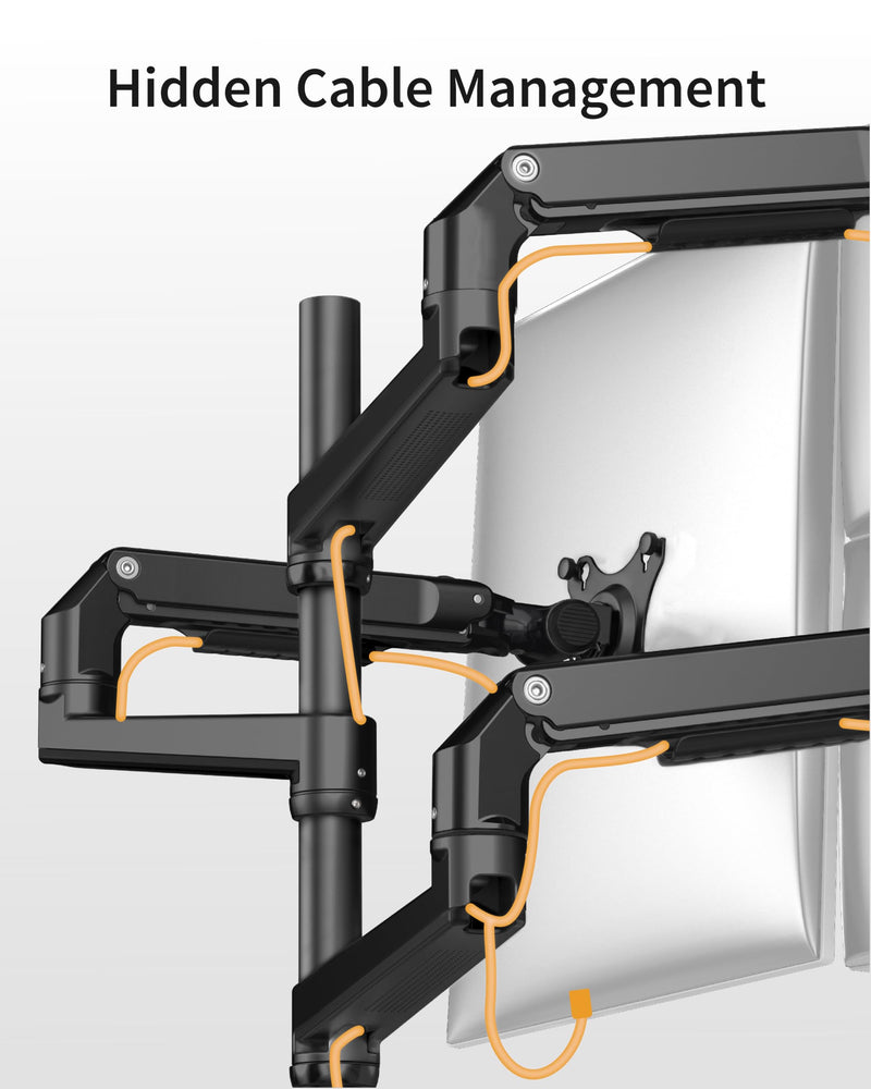 Ergounion Extension Arm Only for Ergounion Monitor Mounts, to Increase Arm Length, Perfect Upgrade for the E6/W6 Series Monitor Arm, Not Compatible with Other Brands Mount, Black