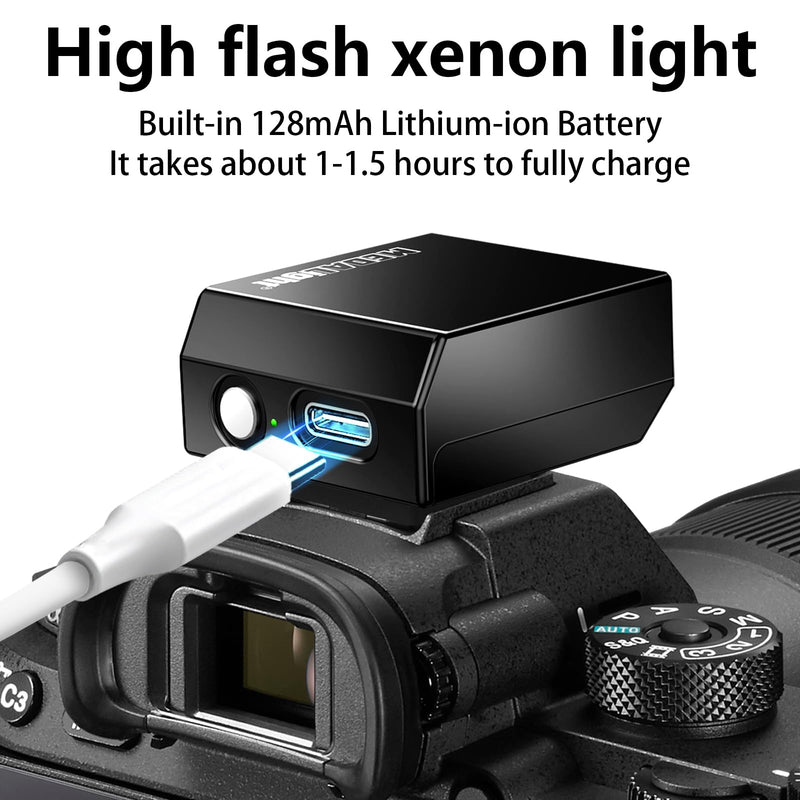 [AUSTRALIA] - MEDALight Upgrade Aluminum F1s Mini Camera Flash for Ricoh GR3/GR3X/Fuji/Sony ZV1/Nikon/Canon/Olympus/Digital Film Cameras,Portable Hot Shoe Camera Flash Speedlite for DSLR Camera(Black). Black 