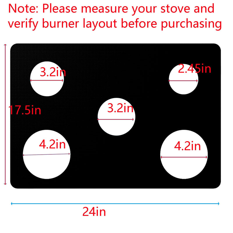 [AUSTRALIA] - Stove Top Protector for Whirlpool Gas Stove Protectors 5 Burners, Fit Model WFG540H0ES/0/1 WFG540H0EB0/1 WFG540H0EH0/1 WFG540H0EE0/1 WFG540H0EW0/1, 0.5MM Reusable Splatter Guard Stove Top Liner 