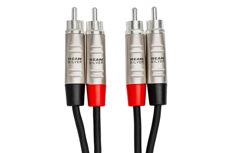 Hosa HRR-005X2 Pro Stereo Interconnect, Dual REAN RCA to Same, 5 Feet