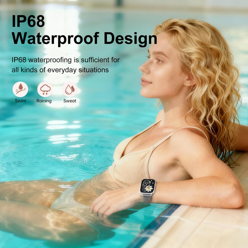 Smart Watches for Women, 1000mAh Battery lasts 20 days, 1.85" Smart Watch (Answer/Make Calls) Heart Rate/Sleep Monitoring, Activity Trackers 130+ Sports Modes, IP68 Fitness Watch for iOS Android