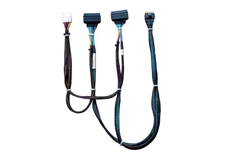 𝐃𝐢𝐋𝐢𝐧𝐤𝐞𝐫 𝐒𝐥𝐢𝐦𝐒𝐀𝐒 8X to 2*𝐔.𝟐 𝐍𝐕𝐌𝐞 Adapter,𝐒𝐅𝐅-𝟖𝟔𝟓𝟒 74pin to 2*𝐒𝐅𝐅-𝟖𝟔𝟑𝟗 68pin Cable with Power, 75CM(Broadcom MPN 05-60005-00，CBL-SAST-0953)