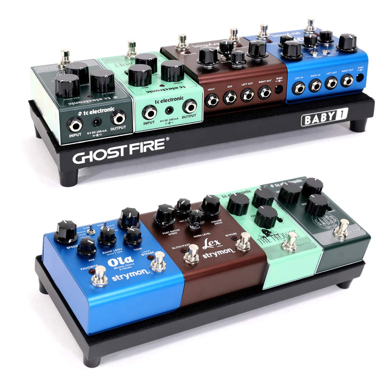 Ghost Fire Guitar Pedal Board Aluminum Alloy Effect Pedalboard,V Series (V-BABY1-PB(13.7''x5.5'')) 13.7''x5.5''