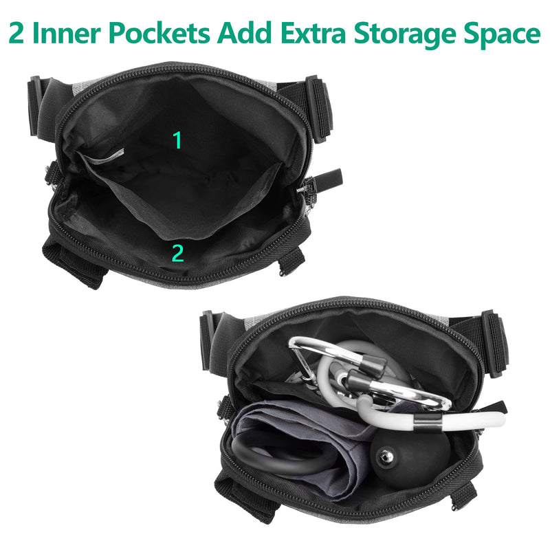 [AUSTRALIA] - Trunab Nurse Belt Bag, Medical Waist Bag, Nurse Organiser Bag with Multiple Compartments, Adjustable Waist Strap, Ideal for Nurse Set, Stethoscope Grey 