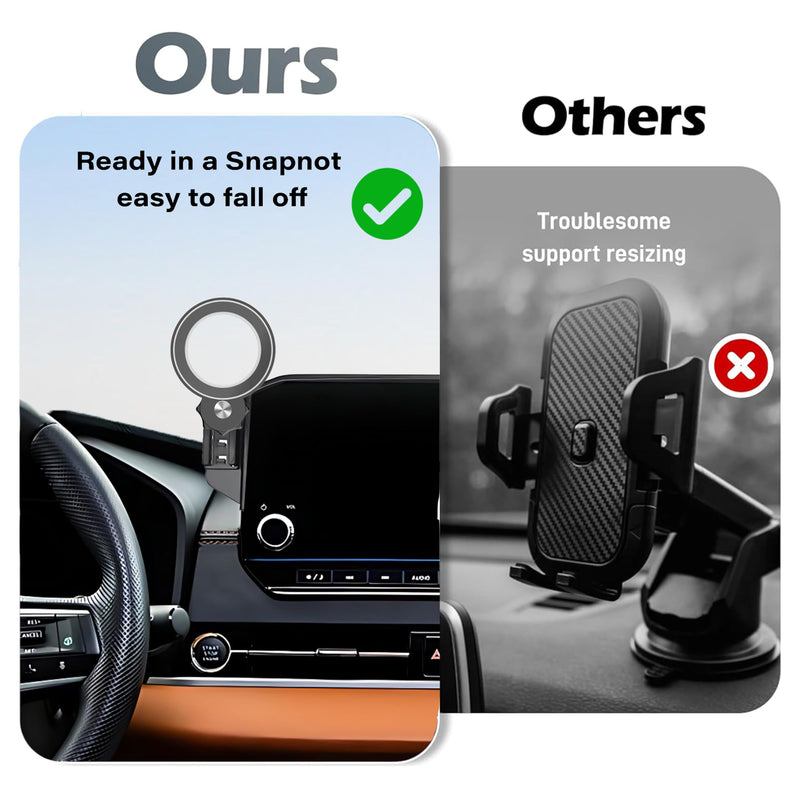 Car Phone Holder for 2022-2024 Mitsubishi Outlander 9" Screen Accessories | MagSafe Strong Magnetic Clip Cell Phone Mount, 360° Rotatable HandsFree Holders, with Organizer Tray, Not Block Air Vents ﻿ fit for 2022-2024 Mitsubishi Outlander(9 Inch)
