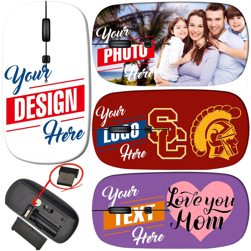 Maizi Wireless Mouse for Laptop Computer PC MacBook Chromebook, Wireless Mouses Image ID: 10046308 American Flag and Baseball Ball Portable 2.4G with USB Receiver Made in USA BYADAUa0PA_AMERICAN FLAG AND BA_042