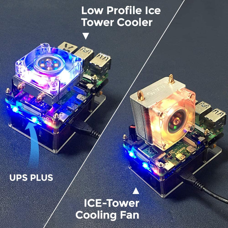 GeeekPi Raspberry Pi UPS V5 Power Supply Uninterruptible UPS HAT,Support 18650 Battery Charger Power Bank Power Management Expansion Board 5V for Raspberry Pi 4B/3B+/3B/2B/B+/B/A+/A
