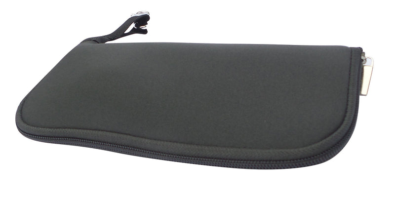 Travel Mouse Case Electronics Organizer Bag | Laptop Cord Cable Accessory Pouch with Extra Rolled Up Travel Mouse Pad | Pouch Also Unzips Flat Into Mouse Pad (Black) charcoal