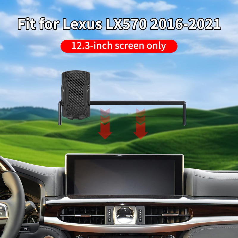 Car Phone Holder for Lexus LX570 2016 2017 2018 2019 2020 2021（12.3 inch Screen），for Smartphone Cradle Auto Accessories Bracket Anti-Shake，360 Degree Rotation，for All Cell Phones