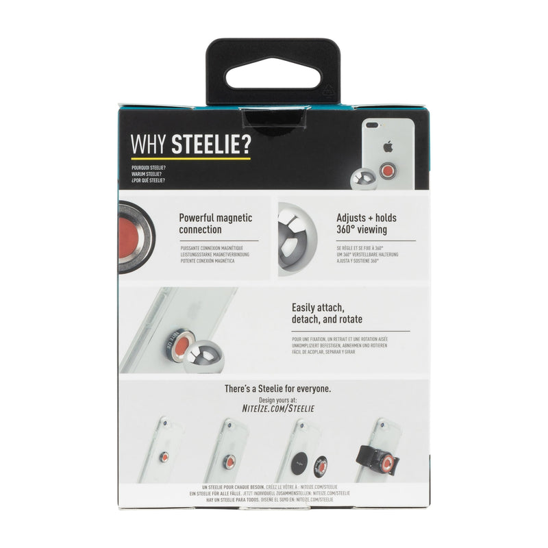 Nite Ize Steelie Orbiter Dash Kit - Metal Plate Attaches to Exterior of Charger - Dashboard System with Magnetic Socket, Dash Mount & Metal Plate - Orbiter