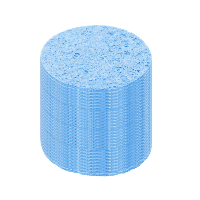 QUARKZMAN Pack of 15 Soldering Sponge 5 cm Round Blue Cleaning Pads Replacement for Cleaning Soldering Iron 6mm