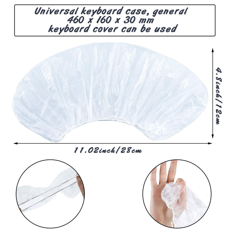 30 Pieces Universal Keyboard Protector Cover Wipeable 0.025mm Disposable Keyboard Cover Fully Covered Waterproof Anti-Dust Keyboard Cover for Desktop Keyboard Barrier for Schools, Office