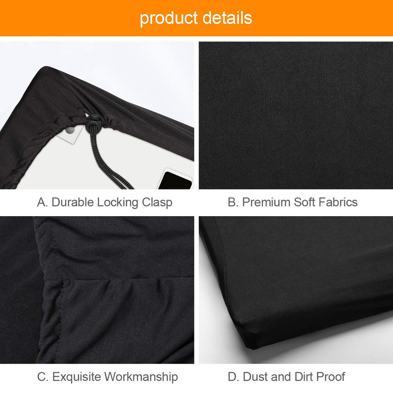 Piano Keyboard Dust Cover For 61/76/88 Keys- Electric/Digital Piano Stretchable Protective Keyboard Cover, Elastic Cord Locking Clasp, Machine Washable (88 Keys) 88 Keys