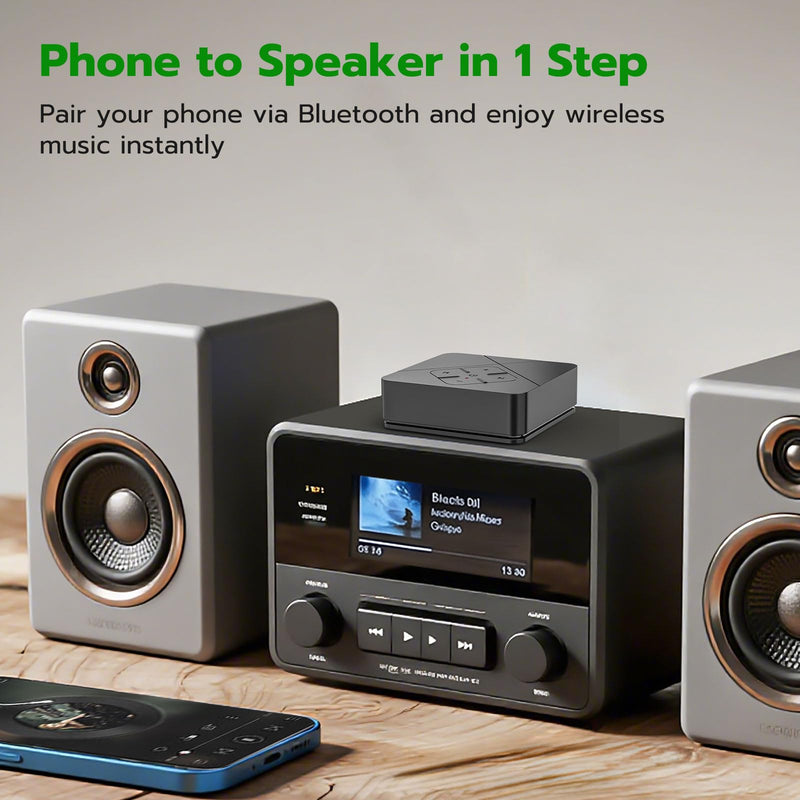 [AUSTRALIA] - Ultrbeka 2026 Bluetooth 6.0 Receiver for Home Stereo with 3.5mm/RCA, Bluetooth Adapter for Stereo Receiver, Amplifier, Speaker, HiFi Black 