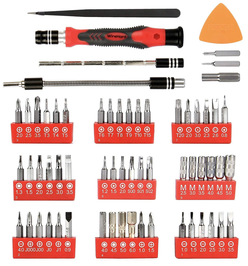 62 in 1 Precision Screwdriver Set Computer Repair Tool Kit with Extra Magnetic Specialty Steel Multi Bit