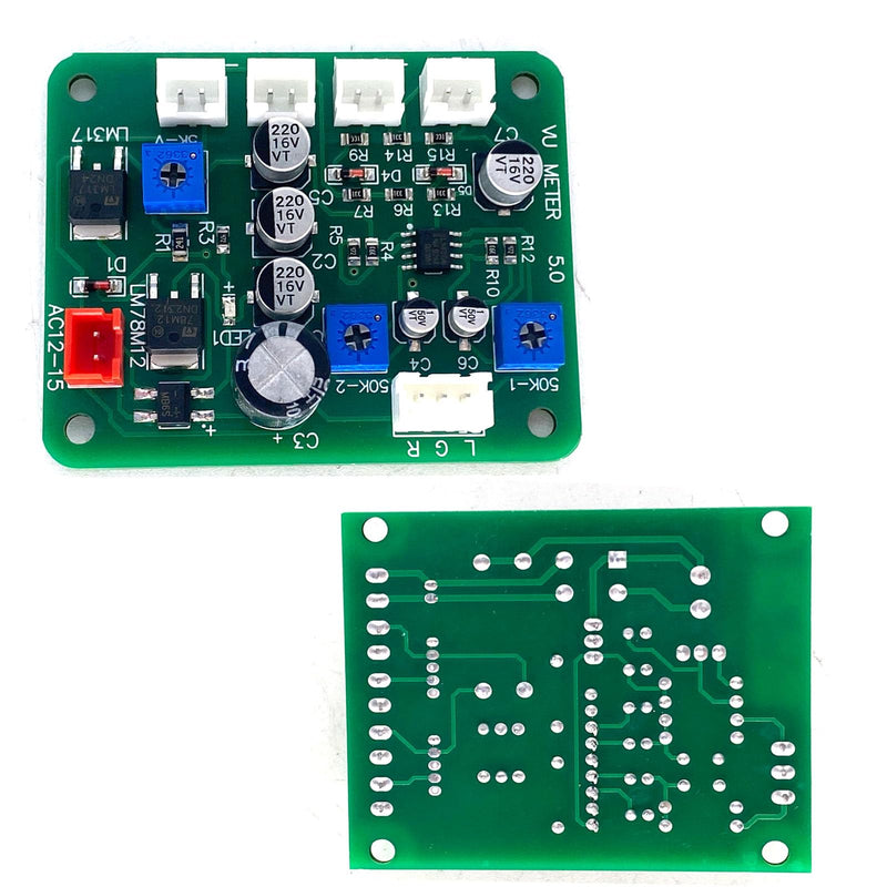 2PCS 35mm VU Meter Stereo Audio Level Indicator Audio Meter Backlight Adjustable + Audio Level Amplifier Driver Board