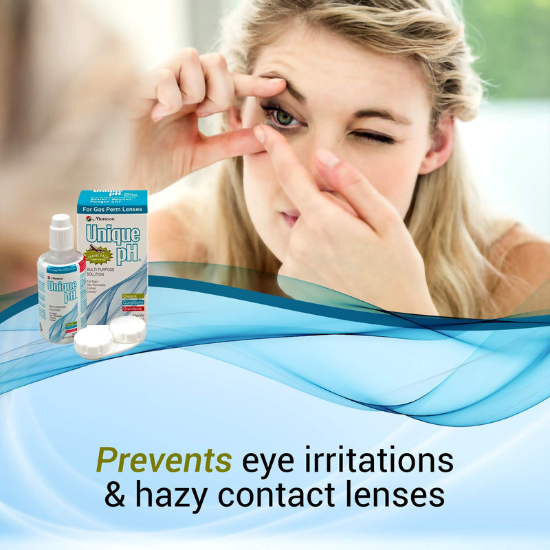 Unique pH Travel Pack- Multipurpose Solution for Gas Permeable Contact Lenses -2.5 Fluid Ounces