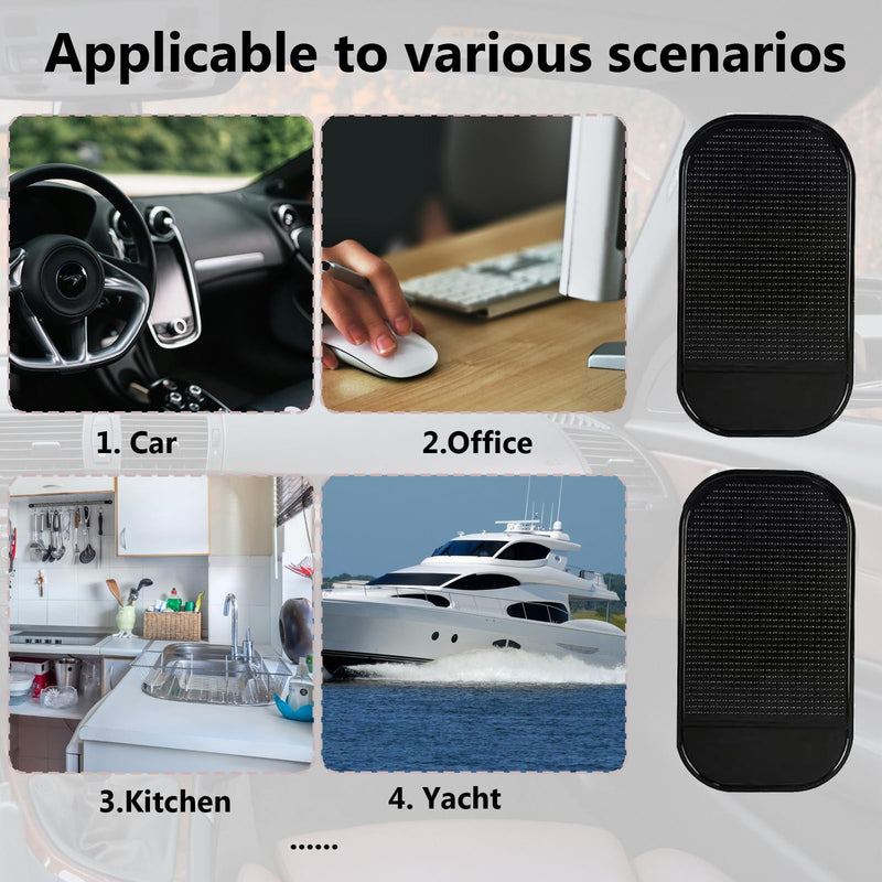 Car Dashboard Anti-Slip Mat, 5-Pack Non Slide pad for car Sticky Extra-Thick Dash Pad for Radar Detector, Cell Phone, Sticky Mat and Anti Slip Pad/Car Dash Accessories