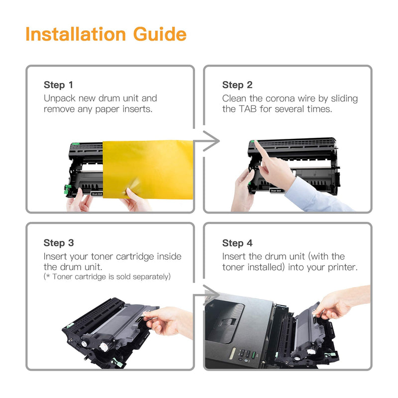 E-Z Ink (TM) Compatible Drum Unit Replacement for Brother DR420 DR 420 High Yield for use with HL-2270DW HL-2280DW HL-2230 HL-2240 HL-2240D MFC-7860DW MFC-7360N DCP-7065DN (1 Drum Unit)