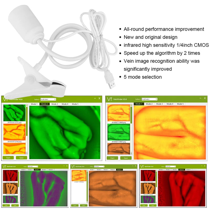 [AUSTRALIA] - HURRISE Vein Finder Illuminates Imaging Vein Finder Transilluminator Permanent Vein Finder Display Machine Transilluminator Vein Finder for Hospital 