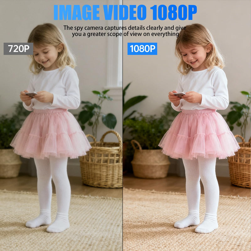 [AUSTRALIA] - PATTERSON Hidden Camera Spy Cam 1080P - USB Charger Full HD No-WiFi Security Cam with Plug-in Power & Local Storage, Motion Detection & Night Vision, Ideal for Pet, Baby & Home Security Monitoring 