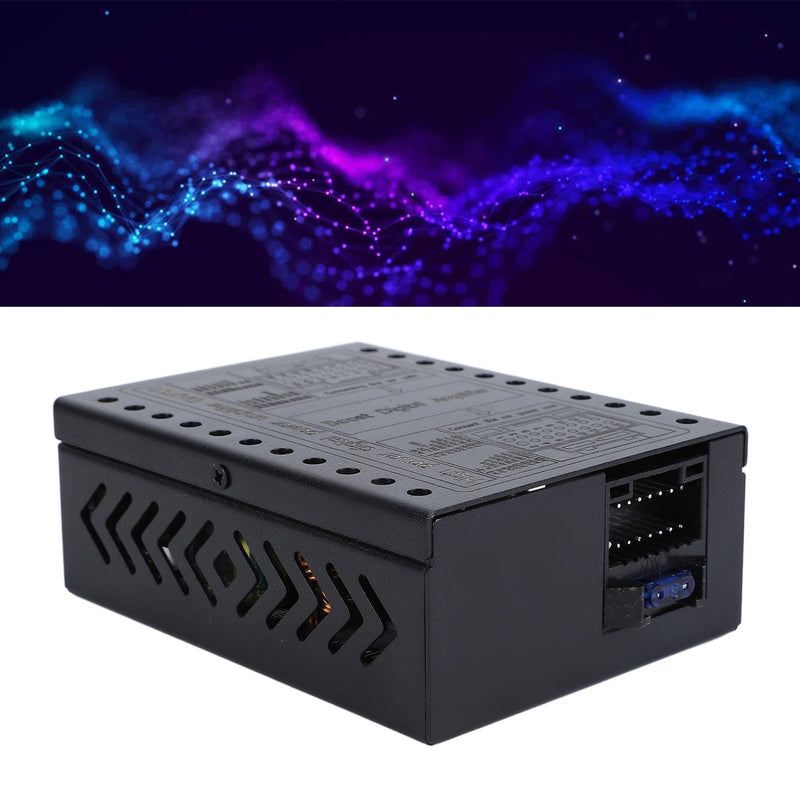 Digital Car Amplifier, 4 Channels 50Wx4 60Wx4 Power Amplifier with DSP, AB Class Technology, Clear Sound Output, Bass Treble Adjustable, Metal Material, DC12V