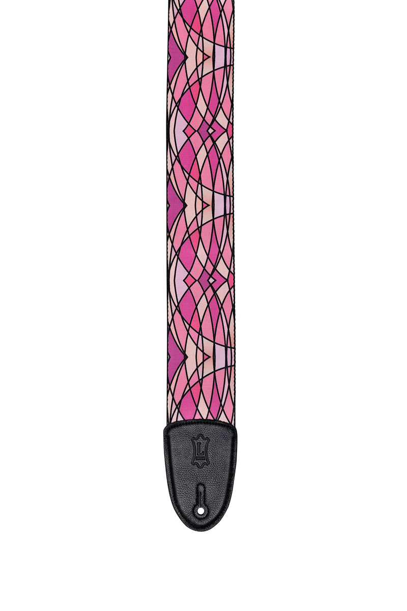 [AUSTRALIA] - Levy's Leathers 3" Stained Glass Guitar Strap with Pink Colorway Design; (MP3SG-006) 
