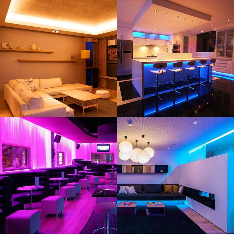 [AUSTRALIA] - Sanwo Led Strip Lights with Remote, 32.8ft Dream Color LED Light Built-in IC, RGB SMD5050 Flexible Strip Lighting Music Sync, Color Changing Led Strip Chasing Effect for Home Kitchen 