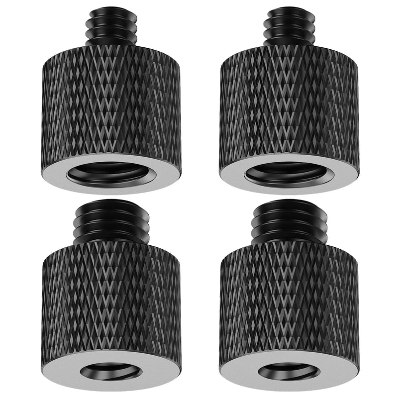 1/4 to 3/8 Tripod Screw Adapter 4 Pcs 1/4 Male to 3/8 Female and 3/8 Male to 1/4 Female Camera Screw Adapter for Camera Mount Tripod Stand Microphone Stand Mic Mount