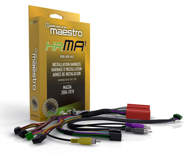 Idatalink Maestro Compatible with Mazda Vehicles (2006-2018) HRN-HRR-MA1 Plug & Play Installation Harness (ADS-MRR or ADS-MRR2 Module Required)