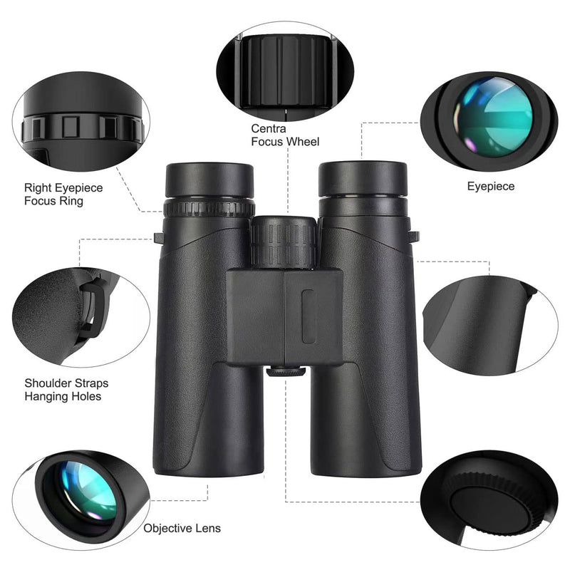 Binoculars for Adults,HD Professional Binoculars for Bird Watching, Hunting,BAK-4 Lens for Hunting Hiking Sightseeing