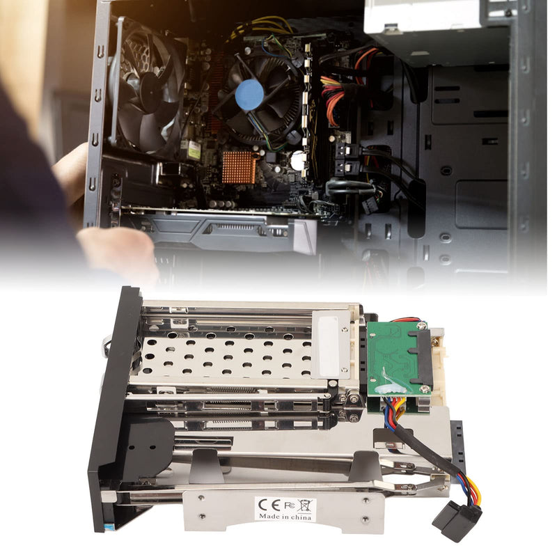 Mobile Rack Cage for 2.5" SSD & HDD, Bay SATA III HDD SSD Enclosure Backplane - Tray Less