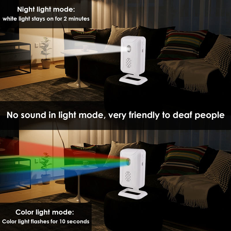 [AUSTRALIA] - GREENCYCLE Motion Doorbell, Door Chime for Business Entry, Store Welcome Buzzer Monitor, Motion Detect Alarm, Caregiver Reminder for Elderly, Visitor Bell - 1 Receiver 2 Sensors 
