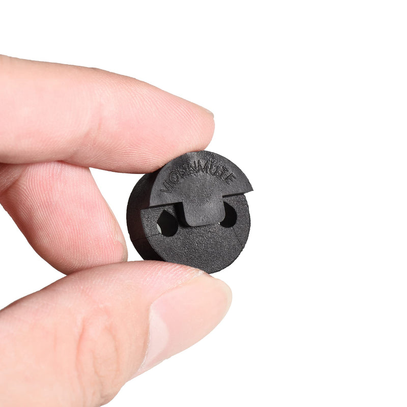 4 Pack Violin Mute Small Viola Mute, Practice Mute Silencer, Round Tourte Style, Black Rubber Pack of 4